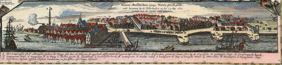 New Amsterdam in America, from an old map